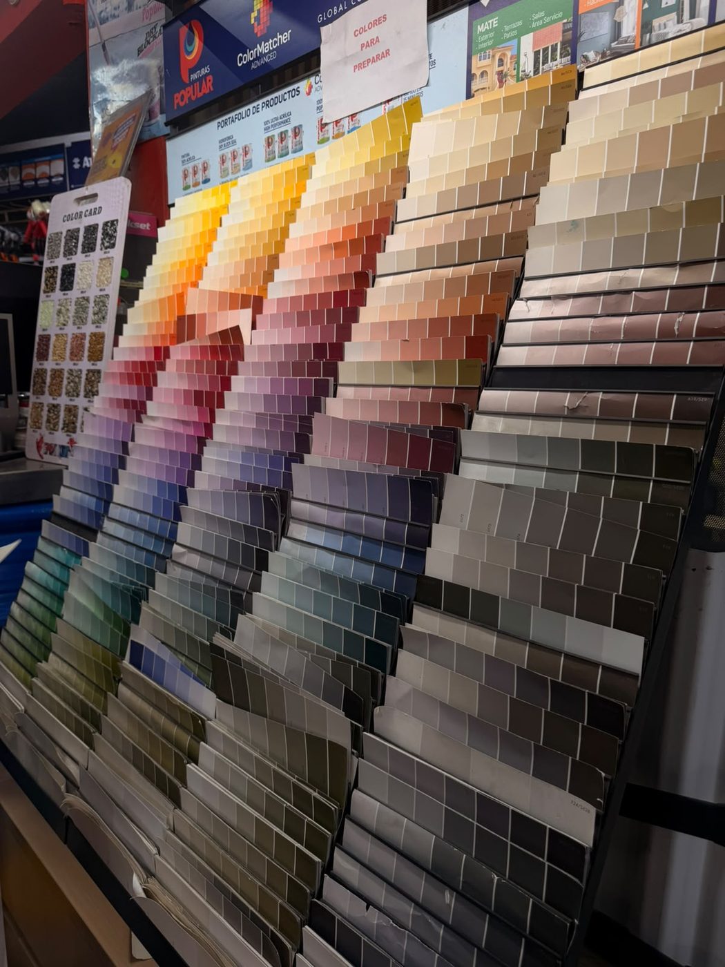 Muestrario de colores de pintura